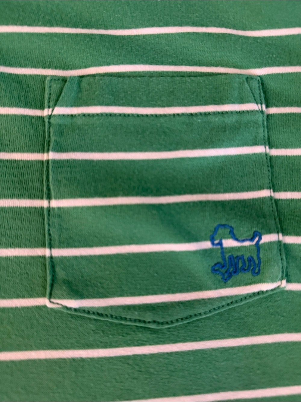 Boden Green and White Striped Polo Shirt With Pocket Boys Size 11-12Y - Picture 3 of 8